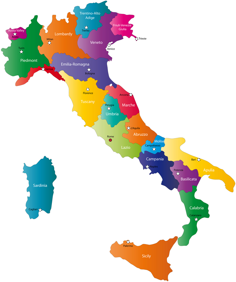 carte routière italie à imprimer passions photos