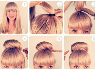 Coiffure avec chignon