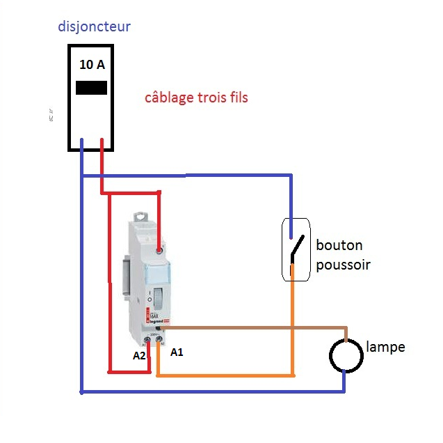 Schema branchement telerupteur schneider