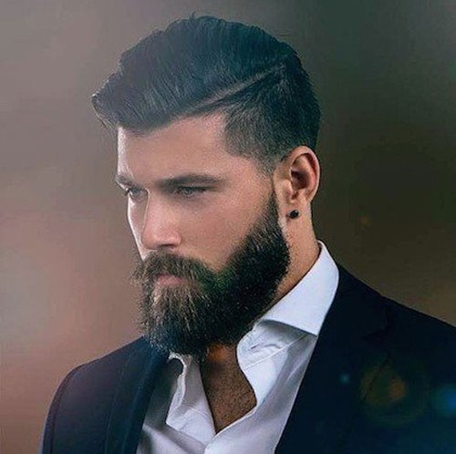 Coupe de cheveux homme court avec barbe