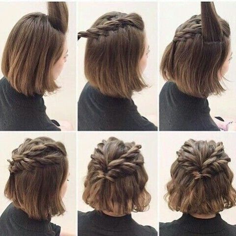 Chignon facile cheveux court