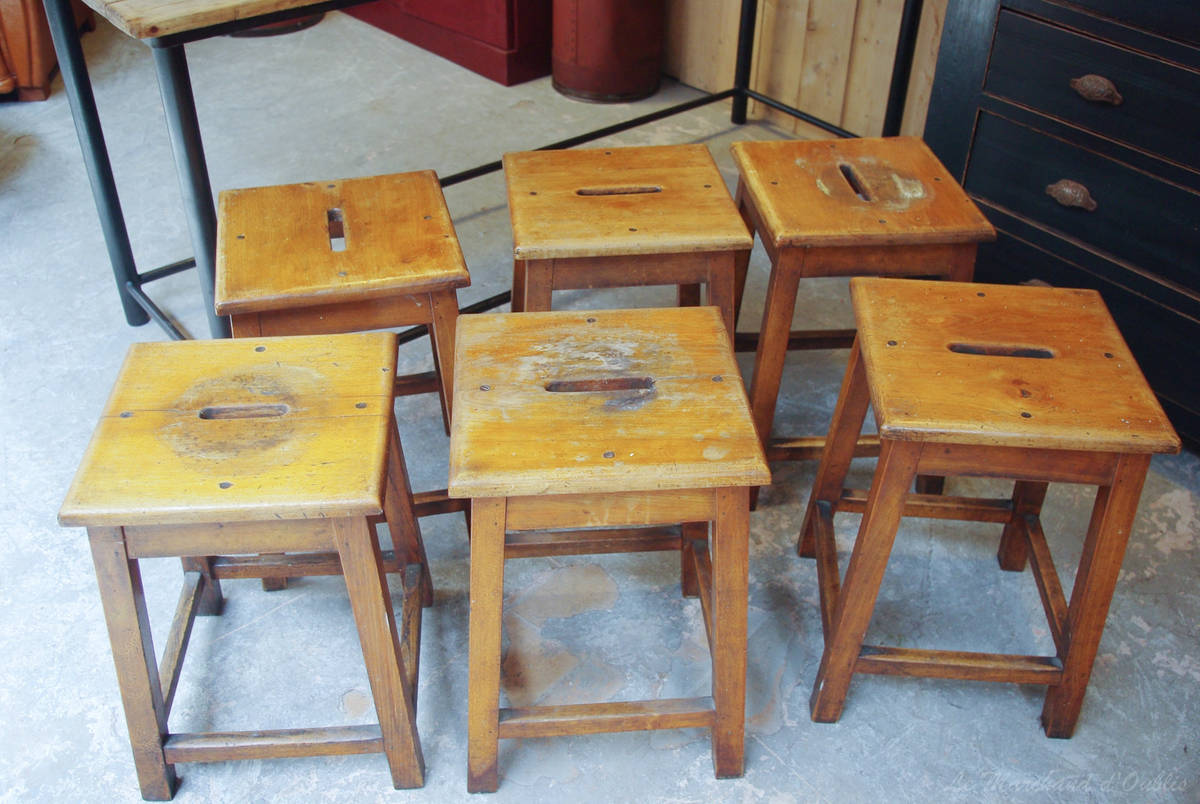 Tabouret bois ancien