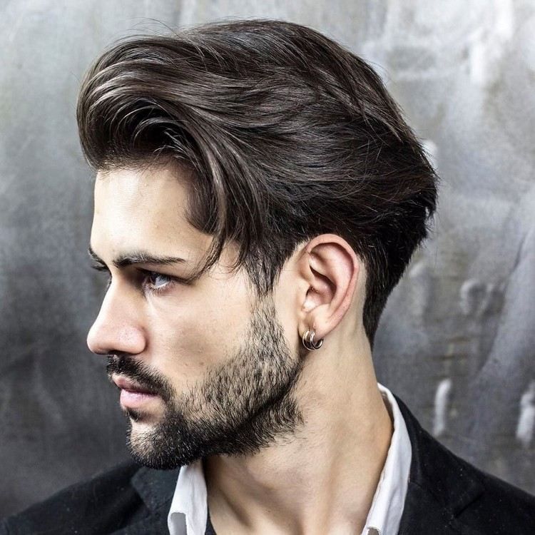 Coupe de cheveux homme long en arriere