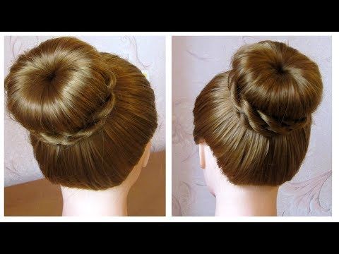 Chignon bun cheveux long