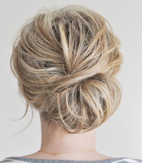 Chignon cheveux tres long