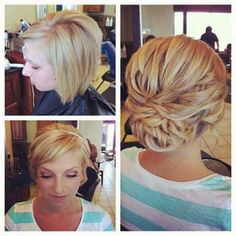 Coiffure cheveux court chignon