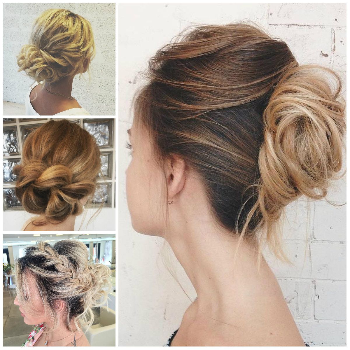 Chignon flou cheveux fins