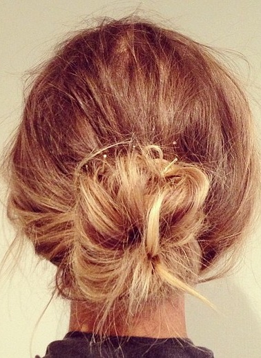 Chignon cheveux courts et fins