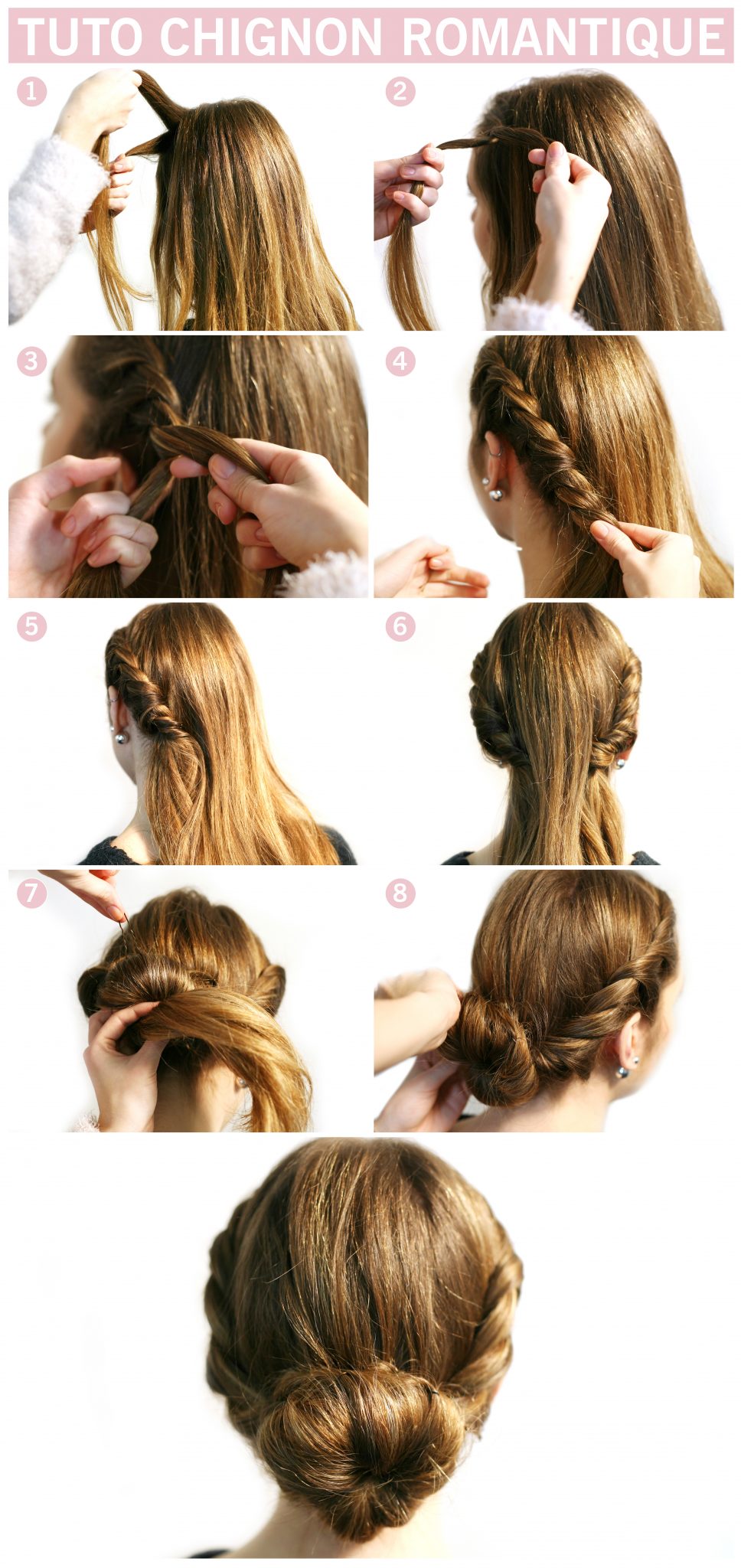 Tuto chignon haut flou