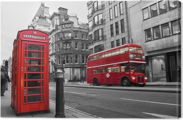 Cabine téléphonique londres et bus