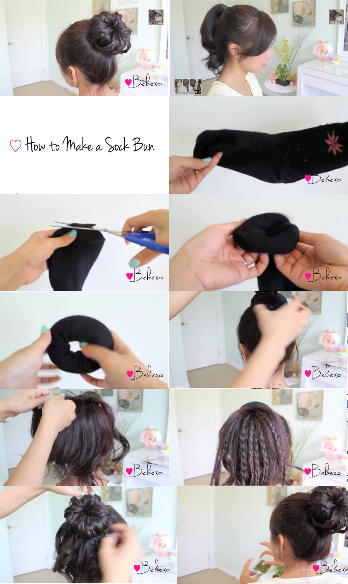 Tuto chignon donut