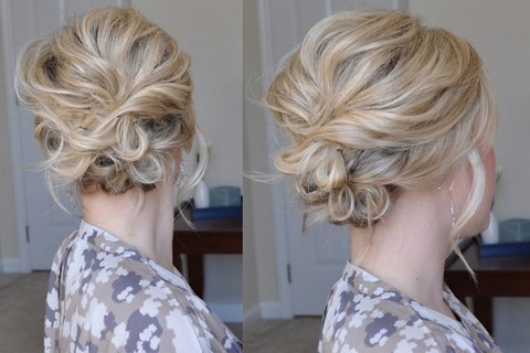 Chignon decoiffé cheveux court