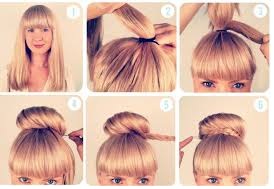 Chignon rapide cheveux long