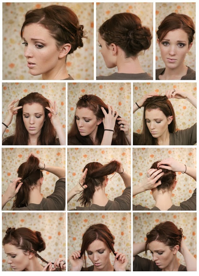 Coiffure tresse chignon facile