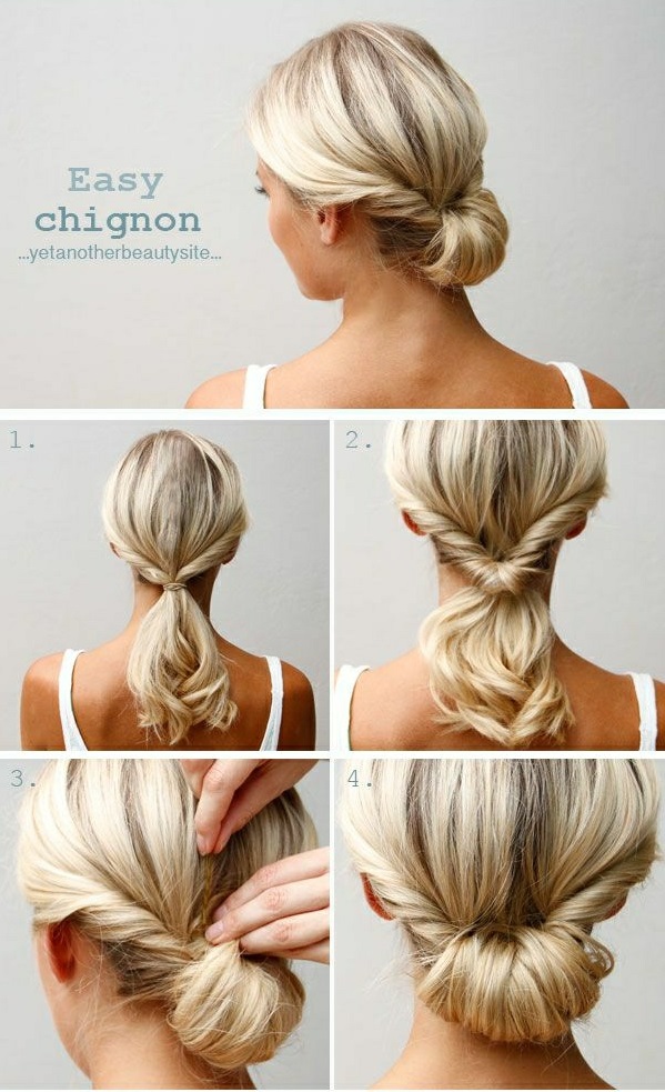 Chignon facile pour les fetes