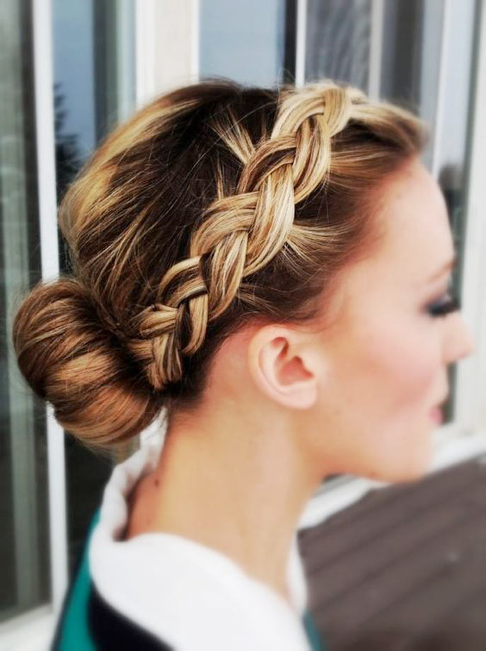 Tresse avec chignon