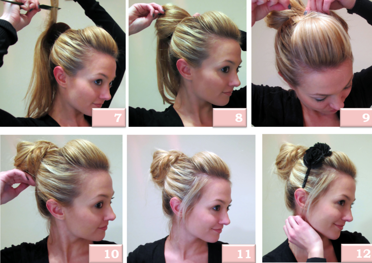 Coiffure chignon simple etapes