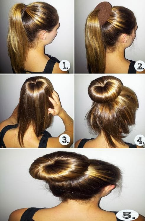 Modele chignon facile cheveux mi long