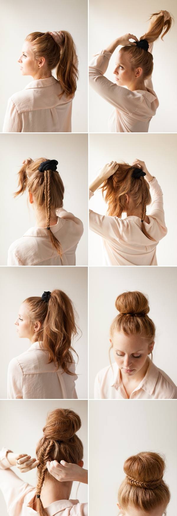 Chignon haut simple