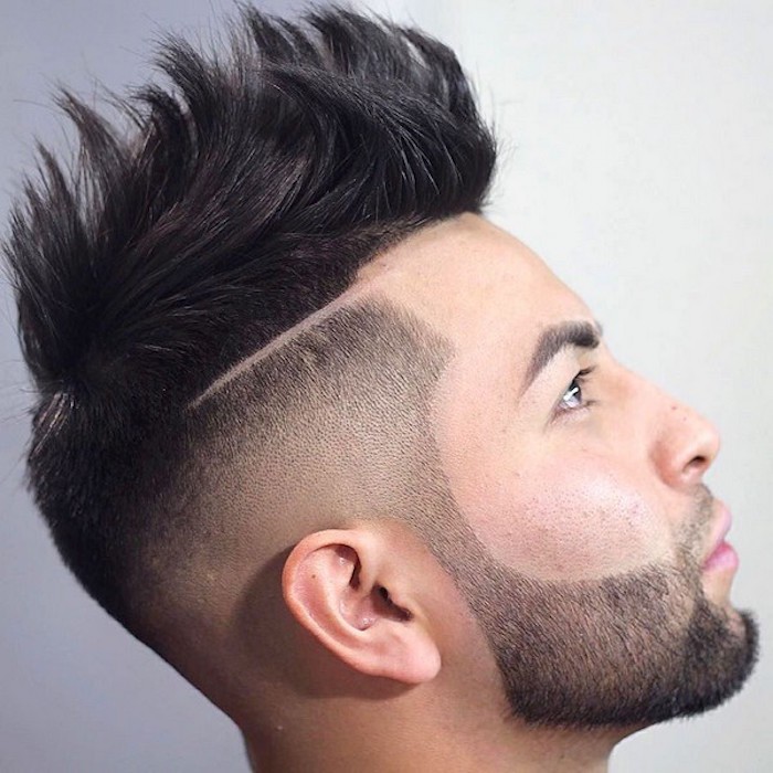 Coupe de cheveux homme trait