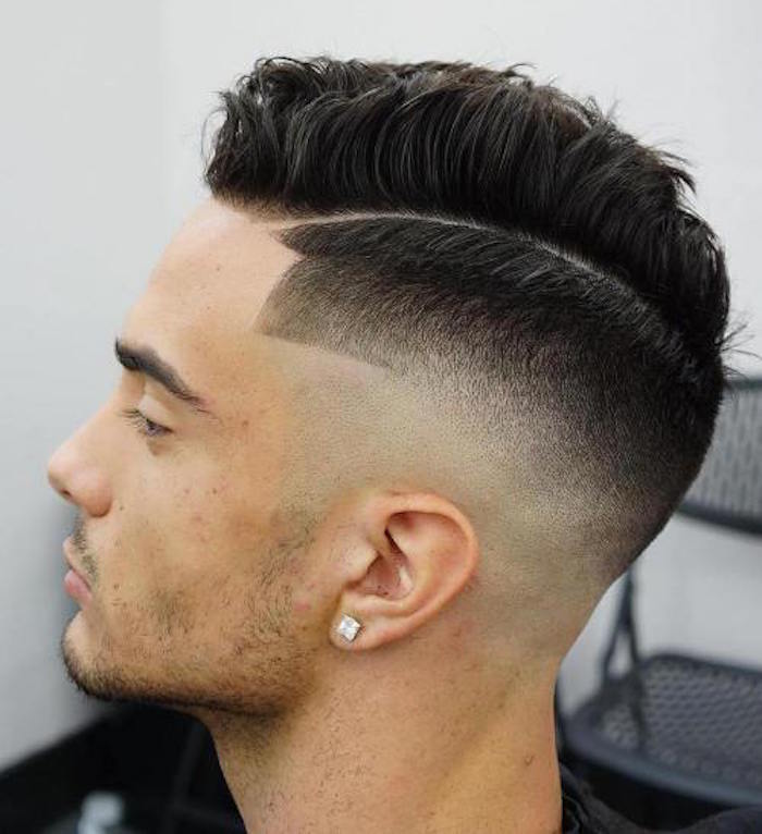 Coupe dégradé a blanc homme