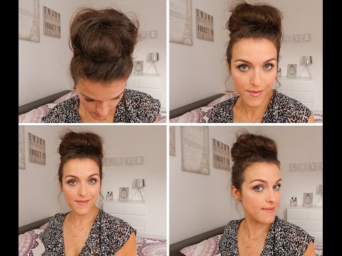 Tuto chignon haut décoiffé