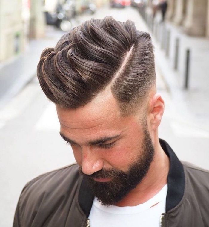 Coupe homme avec trait