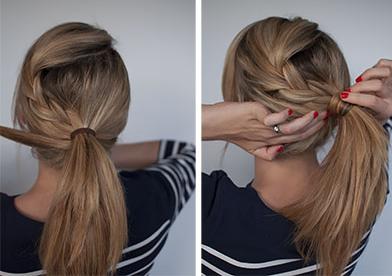 Coiffure facile avec un elastique