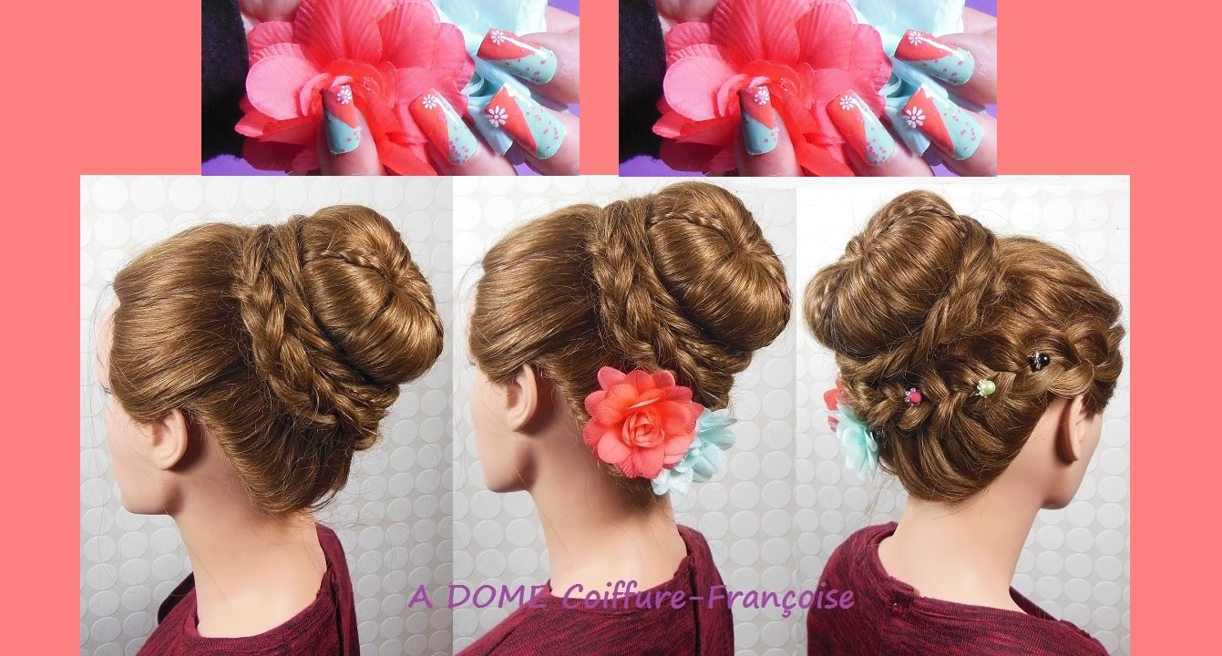 Coiffure donut tresse