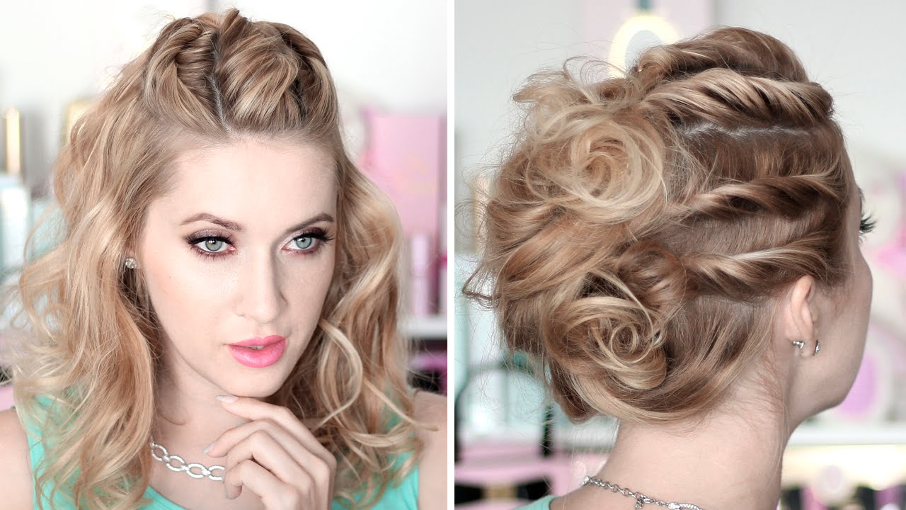 Chignon cheveux mi long facile faire