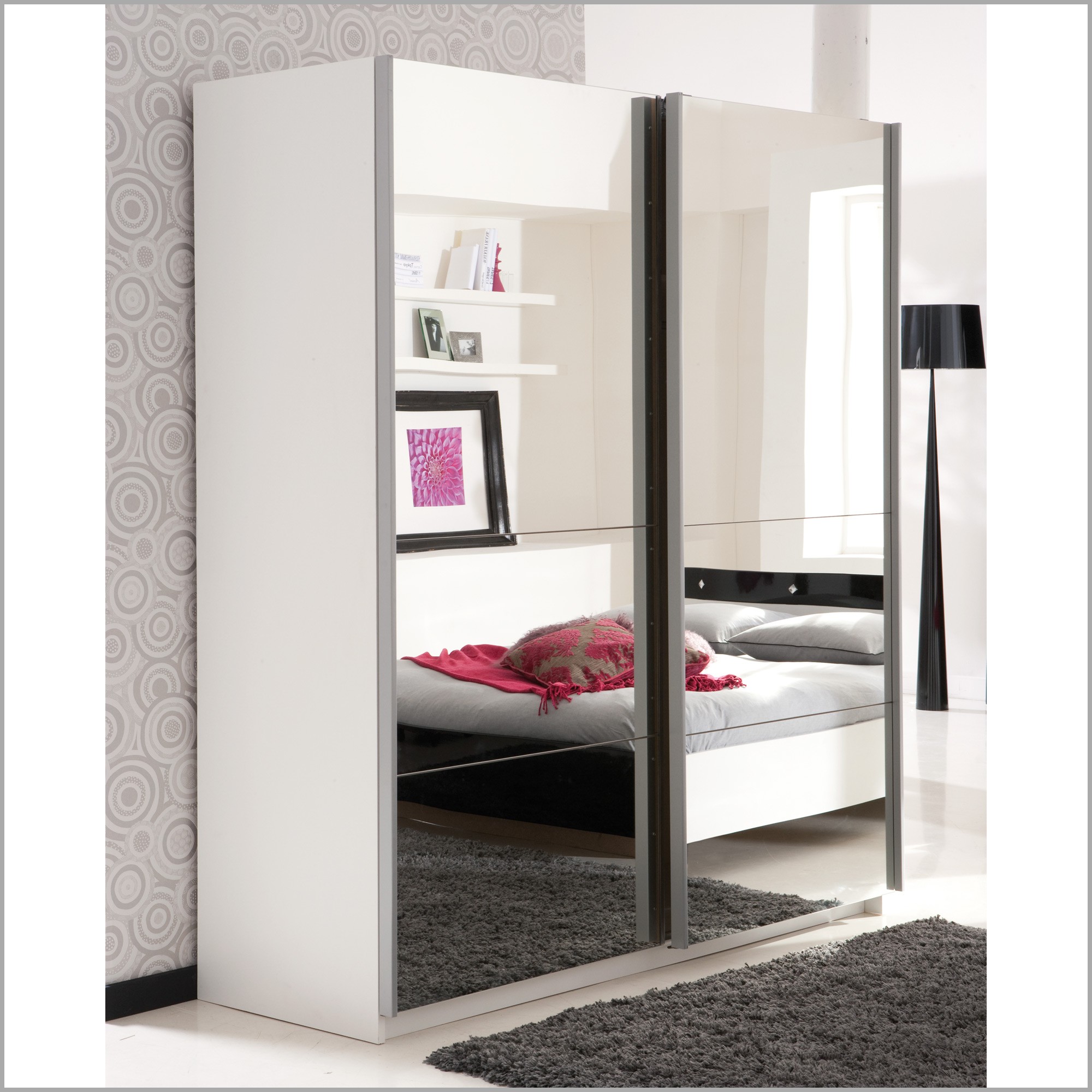 Armoire 2 portes coulissantes pas cher