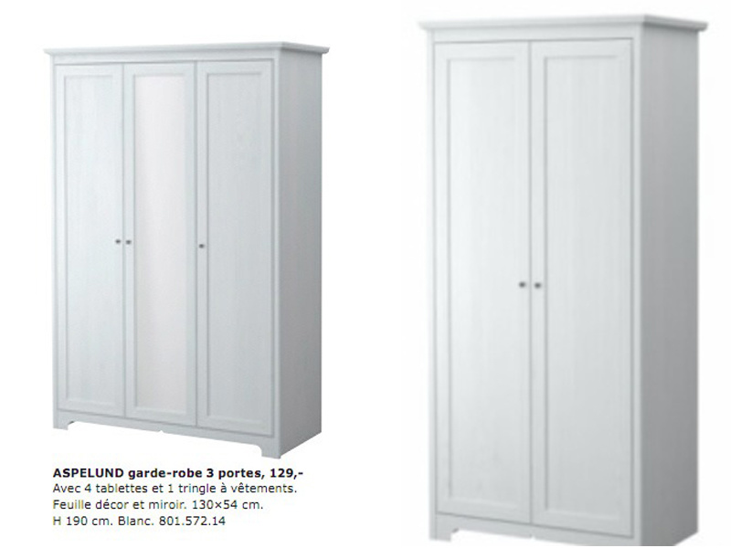 Ikea armoire 2 portes