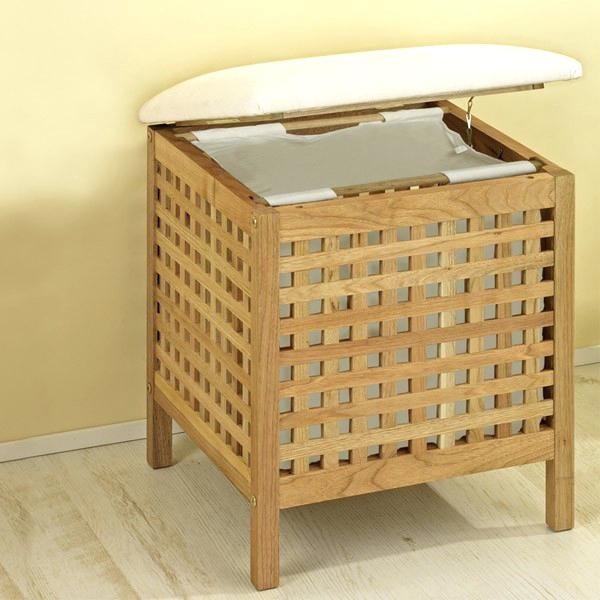 Tabouret coffre à linge