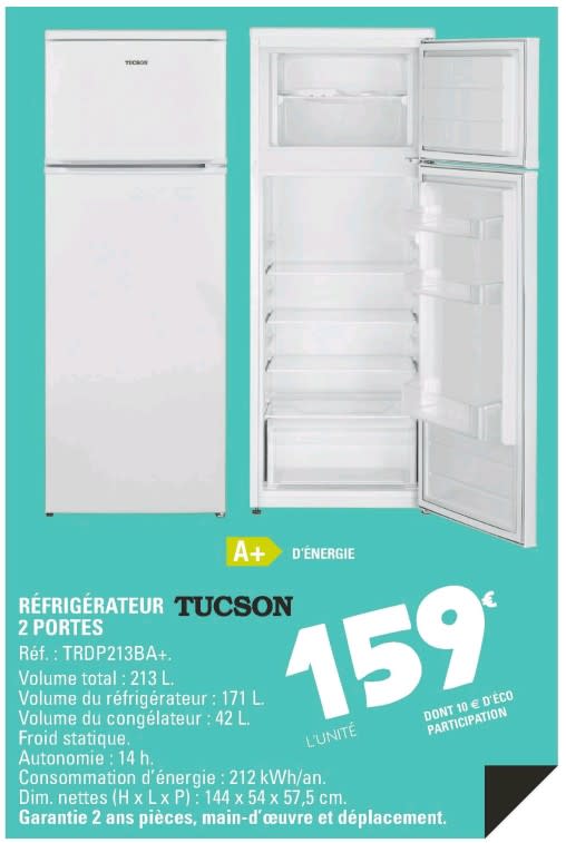 Leclerc frigo congelateur