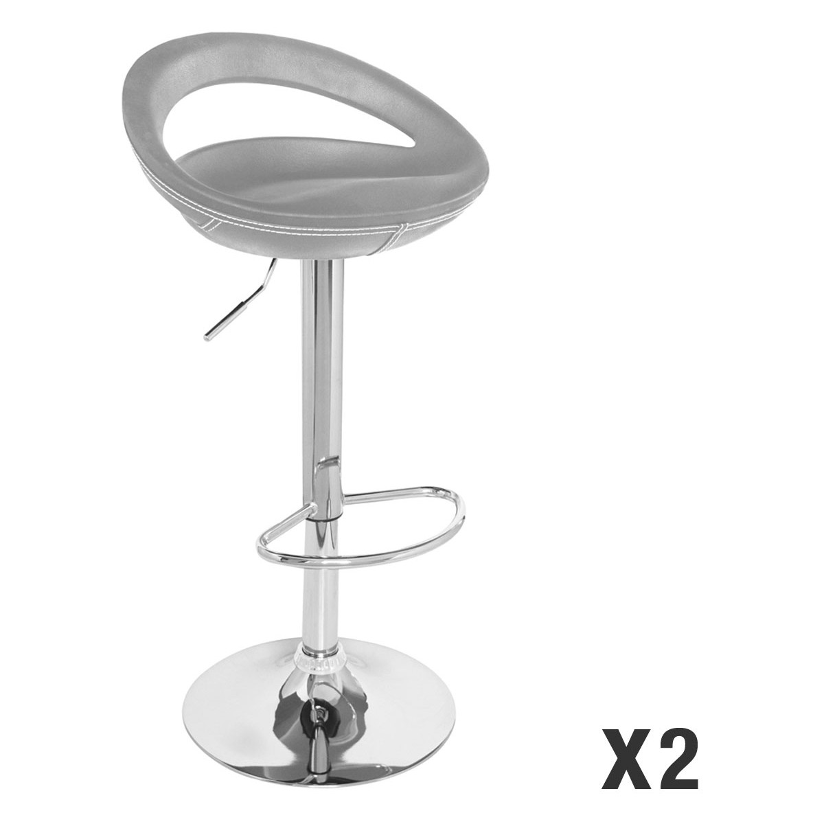 Tabouret de bar gris conforama