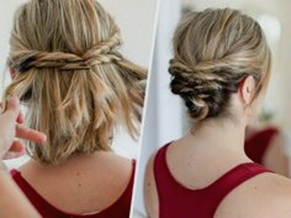 Modele chignon cheveux court