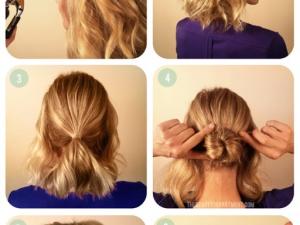 Chignon simple cheveux court