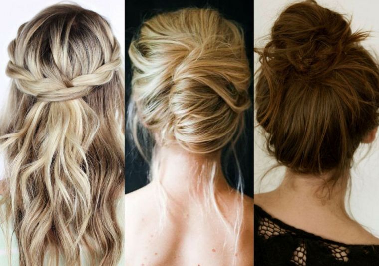 Chignon facile cheveux mi long