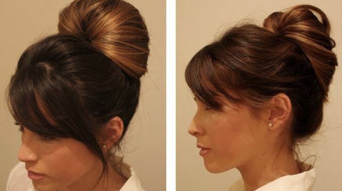 Chignon haut facile a faire