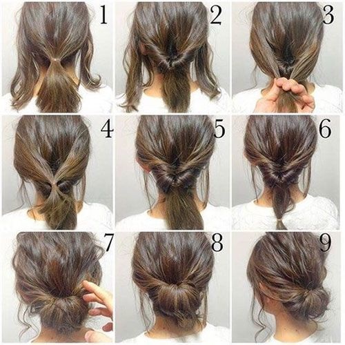 Chignon tressé simple